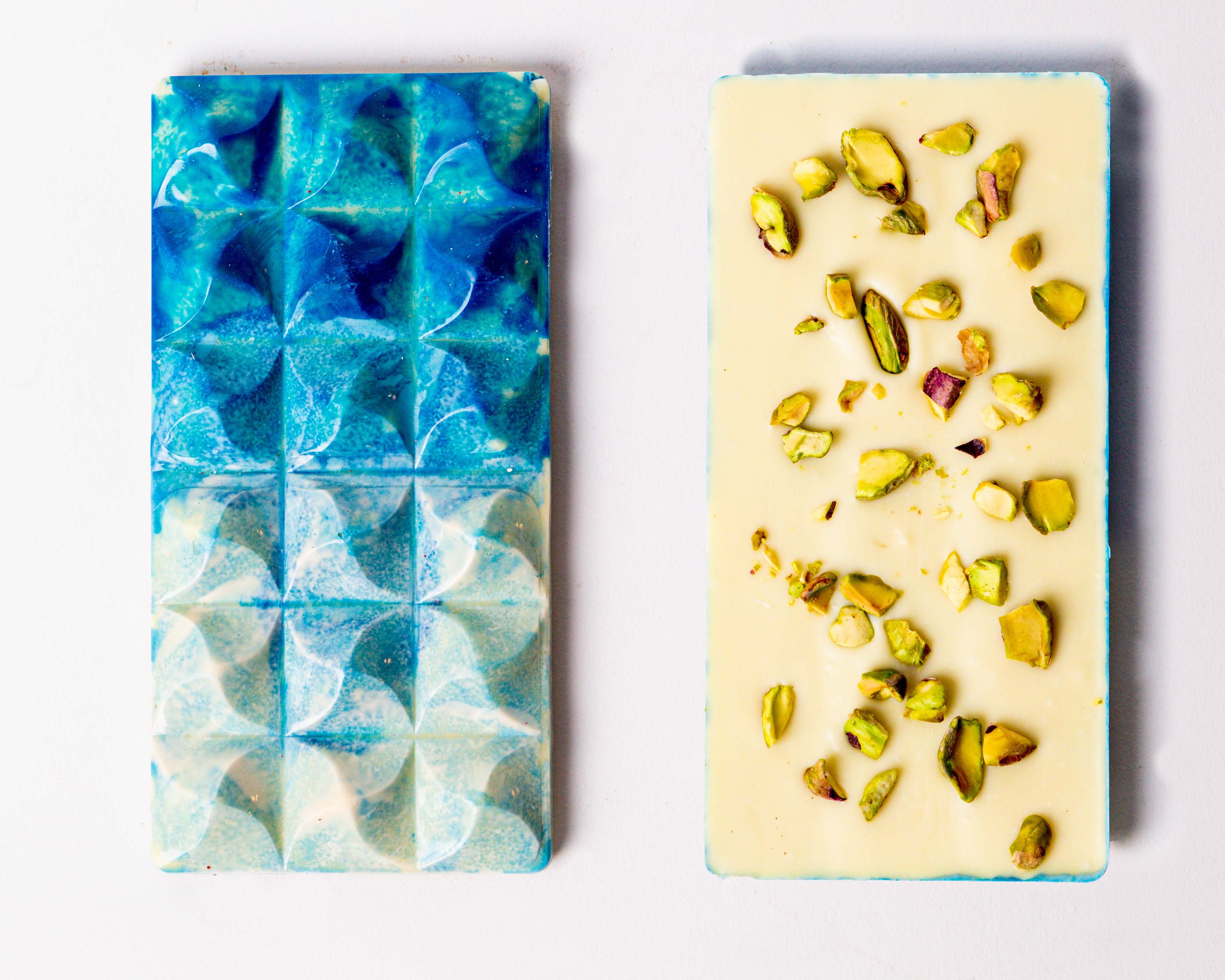 Barra de chocolate blanco pistacho (100g)